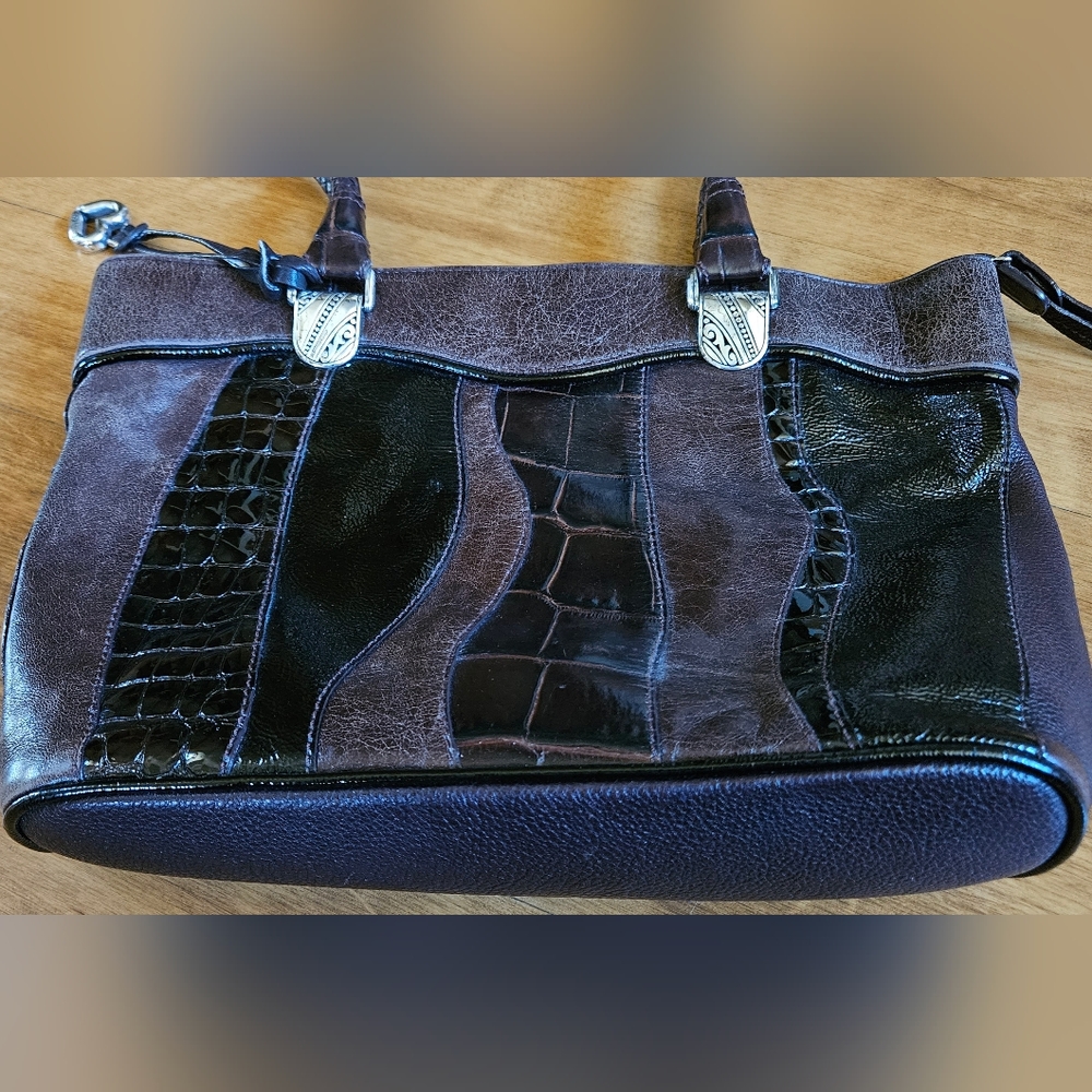 Brighton chocolate brown aidan leather shoulder bag - Picture 4 of 9